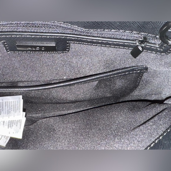 Aldo black tote purse with chain tassel like new LARGE - Picture 7 of 13